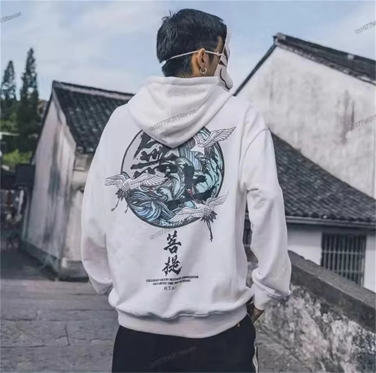 Fashion Men Hip Hop Hoodies Japanese Casual Sweatshirts Streetwear Men Women Loose Pullover Hapan Harajuku Devil Hoodie Male