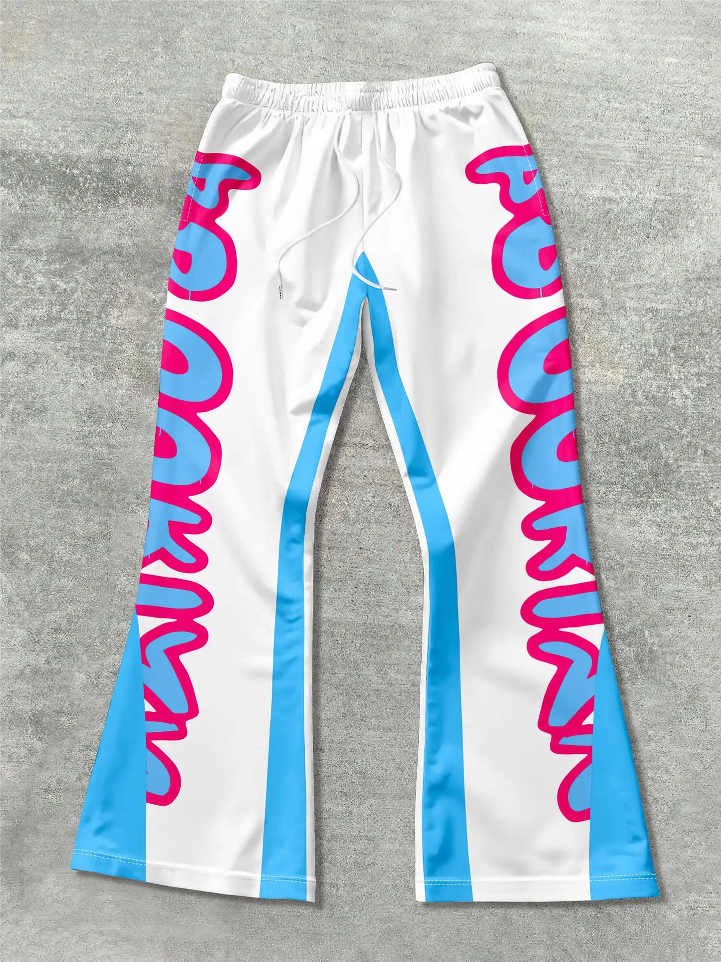 Y2k Flared Pants Men Loose 3D Print Trousers Casual Sweatpants Mid Waist Sporty Female Clothes Streetwear Hip Hop Vintage Pants
