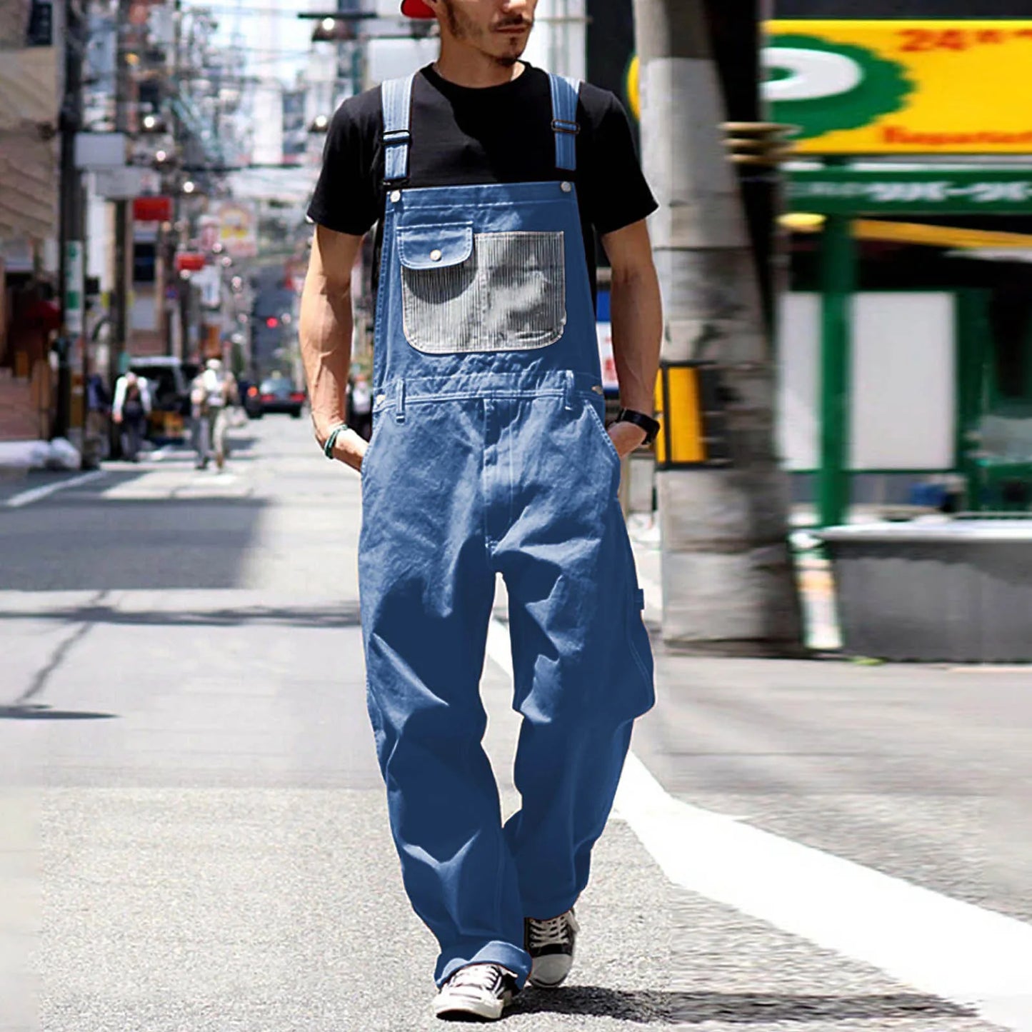 Men's Denim Bib Overalls Mens Relaxed Fit Overalls Workwear With Adjustable Straps And Convenient Tool Pockets Men Body