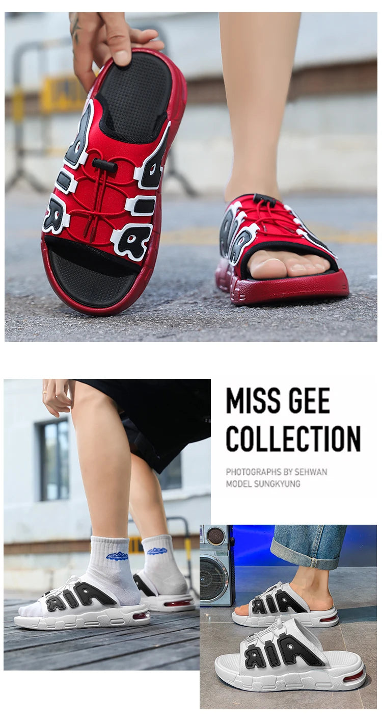 Slippers Men Air Cushion Design Slide Man Summer New PVC Soft Non-slip Men's Sports Slippers for Men Flip Flops Chanclas Hombre