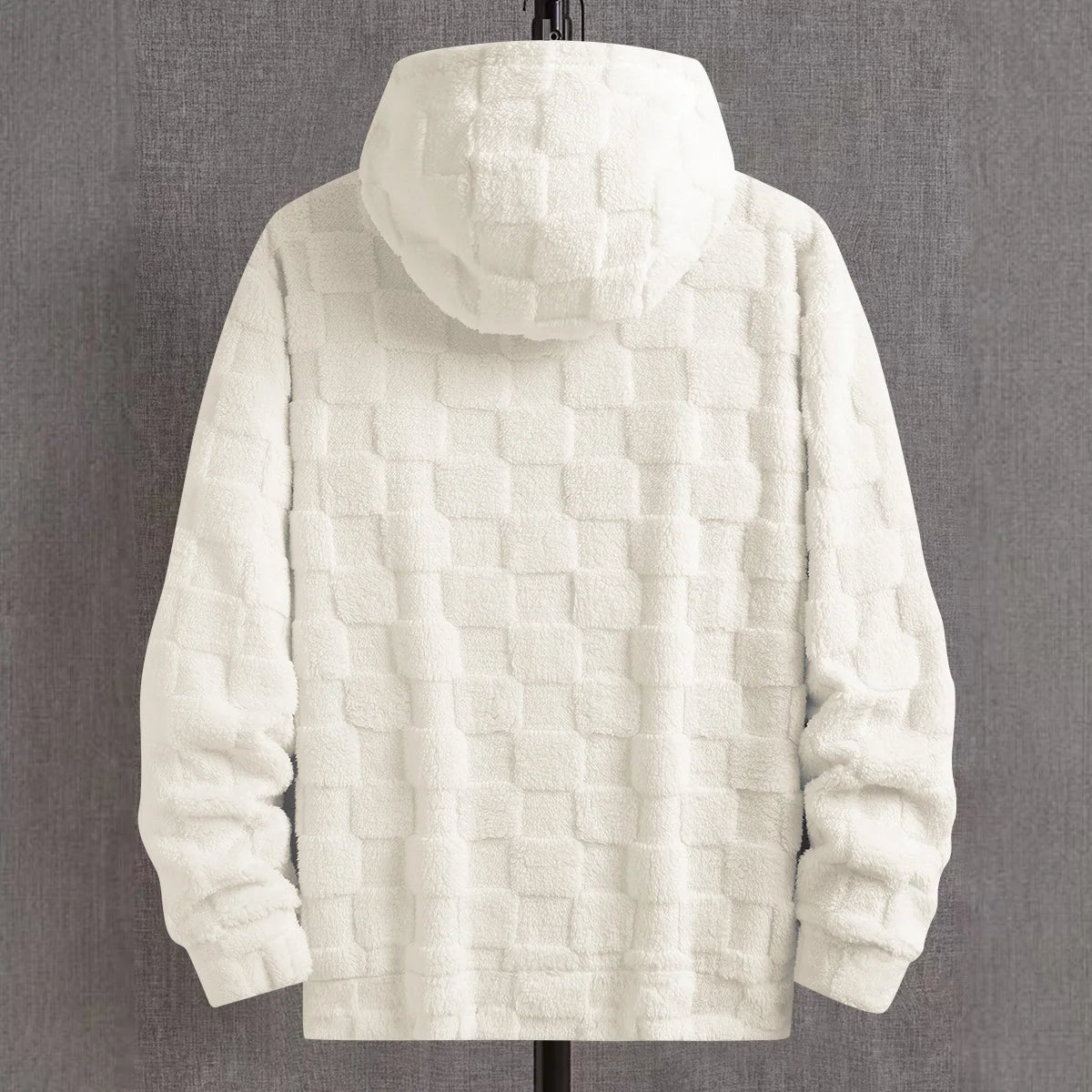 Men's autumn and winter thickened hooded sweatshirt, fashionable cut, suitable for daily outings, sports, shopping, travel