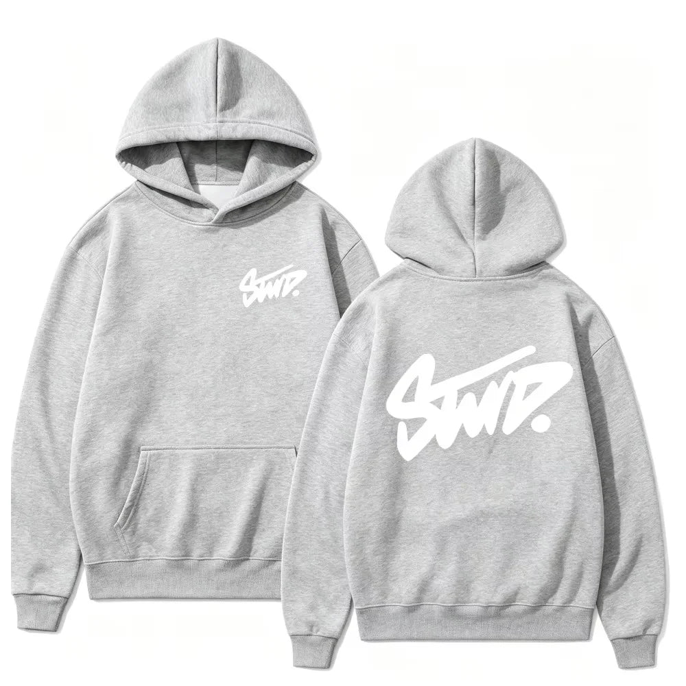 2026 New Letter Themed Unisex Hoodie Long Sleeve Pullover Daily Casual Streetwear Sweatshirt