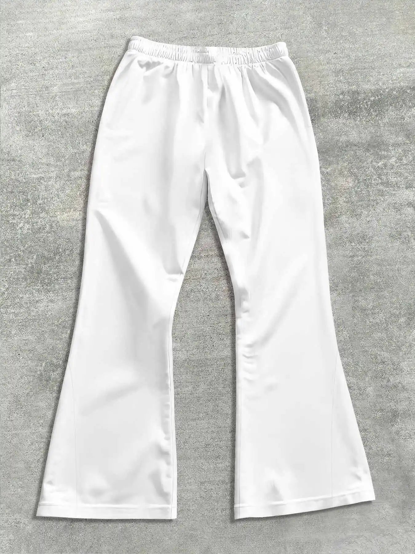 Men's Casual Street Style Trendy Cross Print Fashionable Slightly Flared Black and White Color-Block Design Sweatpants Men Pants