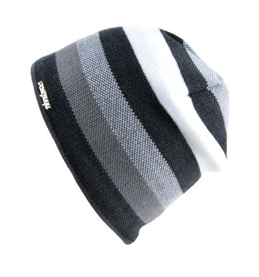 Men's Skullies Hat Bonnet Winter Beanie Knitted Wool Hat Plus Velvet Cap Thicker Stripe Skis Sports Beanies Hats for men