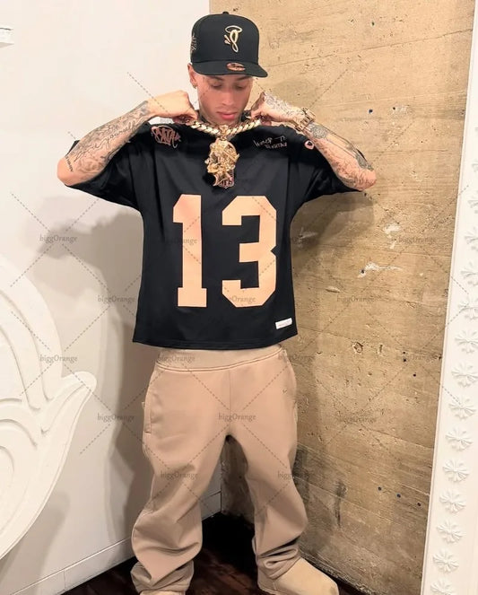 2025 American New Design Casual and Fashionable Oversized Cotton T-shirt Men Street Hip-hop Retro Harajuku Y2K Loose Women