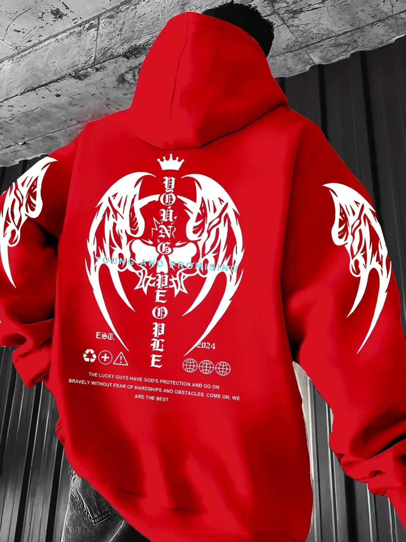 New 3D Men's Autumn/Winter Hoodie Sweatshirt Y2 Personalized Flower White Cotton Casual Large Size