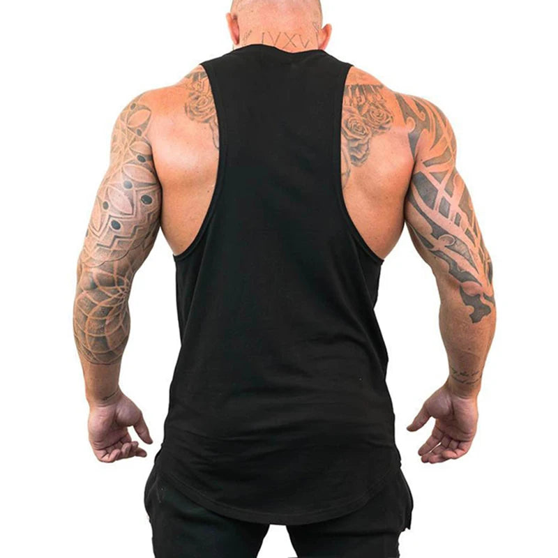 MACHINE FITNESS JUST GYM Bodybuilding Tank Top Mens Workout Vest Cotton Sleeveless shirt Jogger clothing Muscle Stringer Singlet