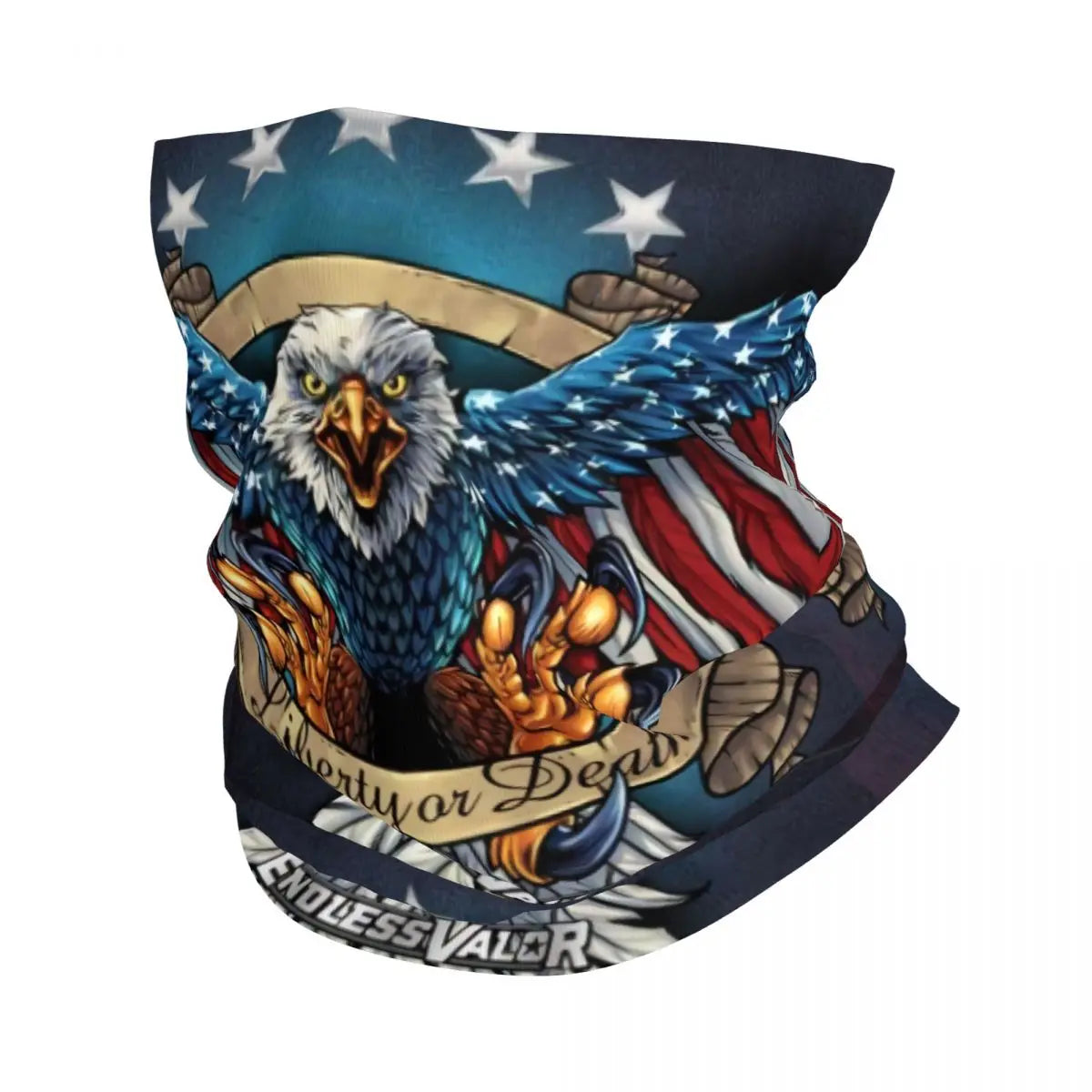 US Flag Wings Eagle Winter Headband Neck Warmer Men Women Hiking Cycling Tube Scarf American Flag Face Bandana Gaiter