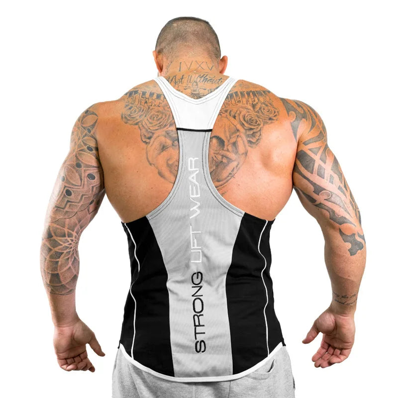 Mens Bodybuilding Tank top Gyms Fitness sleeveless shirt New Male Cotton clothing Fashion Singlet vest Undershirt Hombre