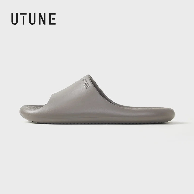 UTUNE Men‘s Summer Lightweight Soft EVA Slippers Non-Slip Bathroom Sandals Unisex Indoor&Outdoor Beach Shoes Waterproof Slides