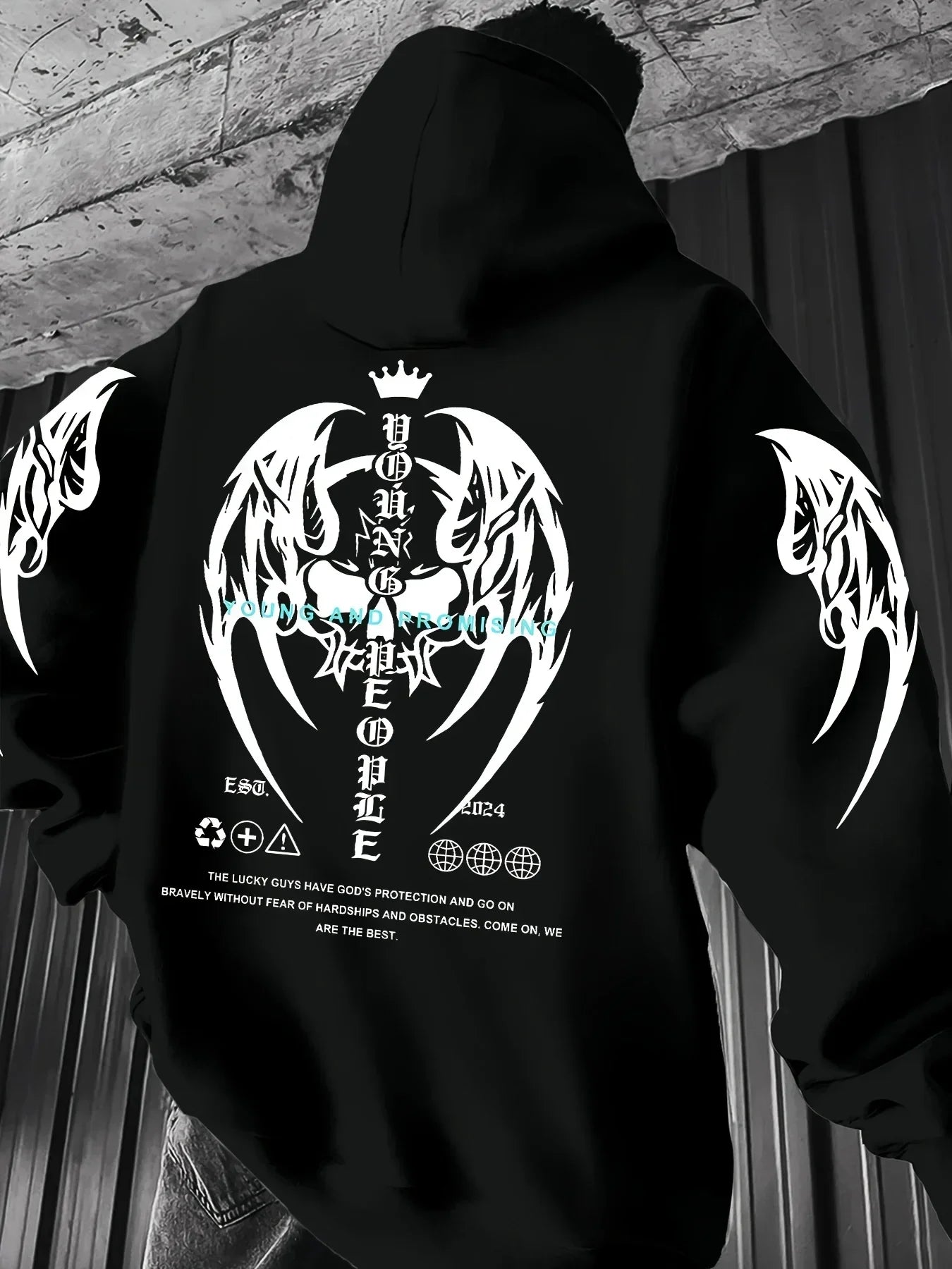 New 3D Men's Autumn/Winter Hoodie Sweatshirt Y2 Personalized Flower White Cotton Casual Large Size