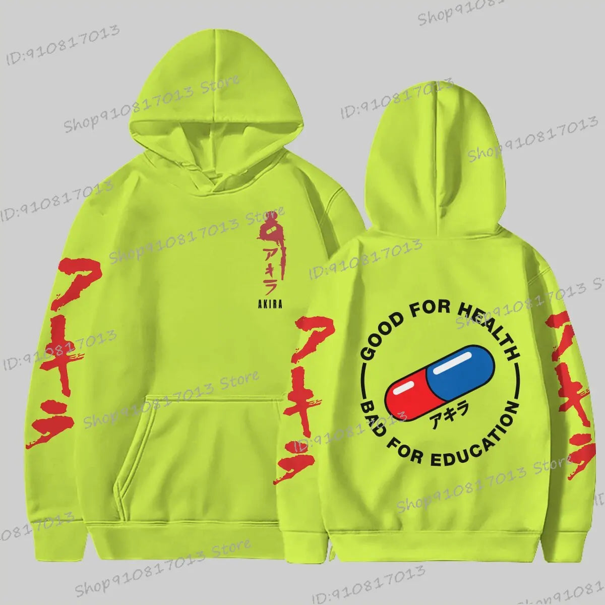 Hoodies Japanese Anime Akira Print Sweatshirts Men Women Unisex Fashion Sweatshirt Oversized Hoodie Long Sleeves Pullover Coat