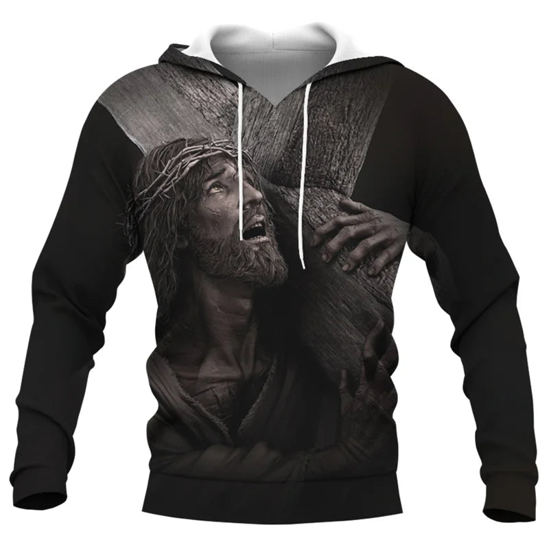 Jesus Amen Hoodie for Men Clothing Unisex 3D Christams God Bless You Printed New in Hoodies Women Harajuku Fashion y2k Pullovers