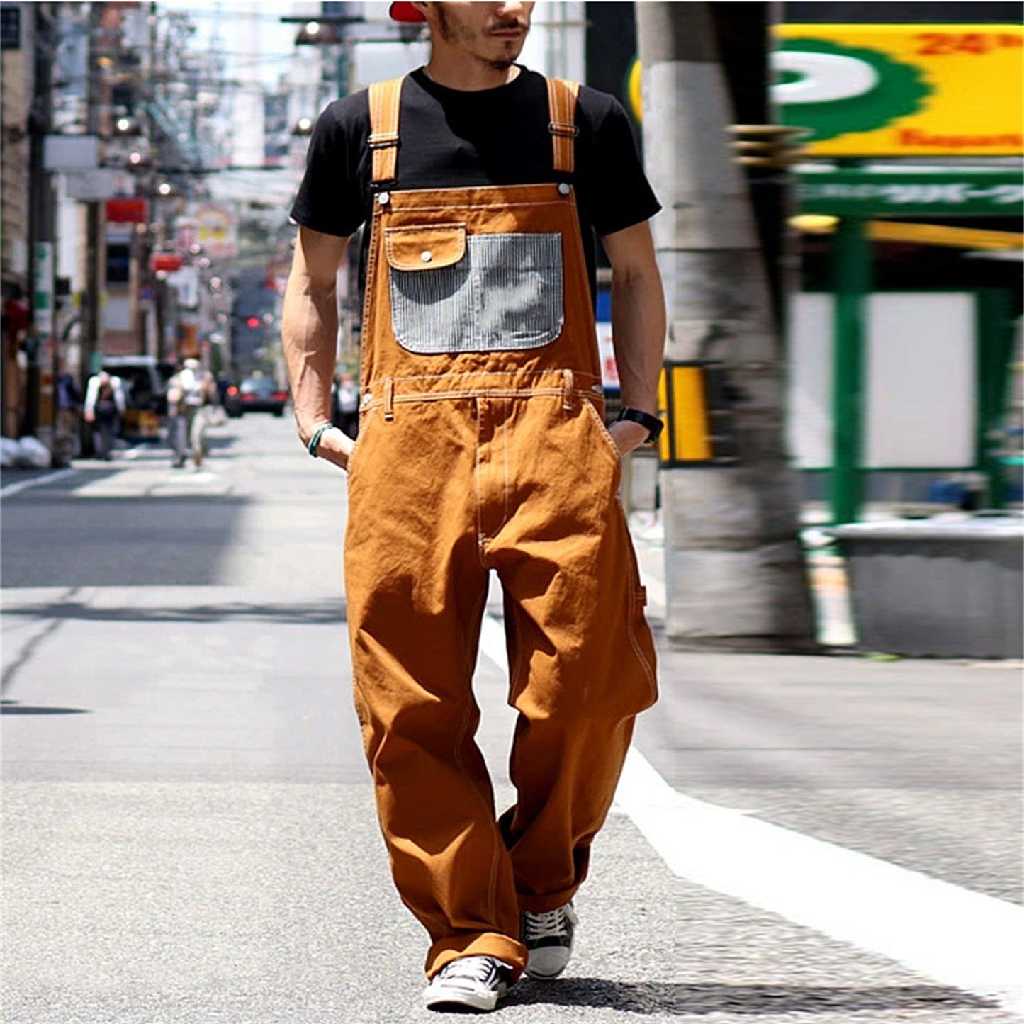 Men's Denim Bib Overalls Mens Relaxed Fit Overalls Workwear With Adjustable Straps And Convenient Tool Pockets Men Body