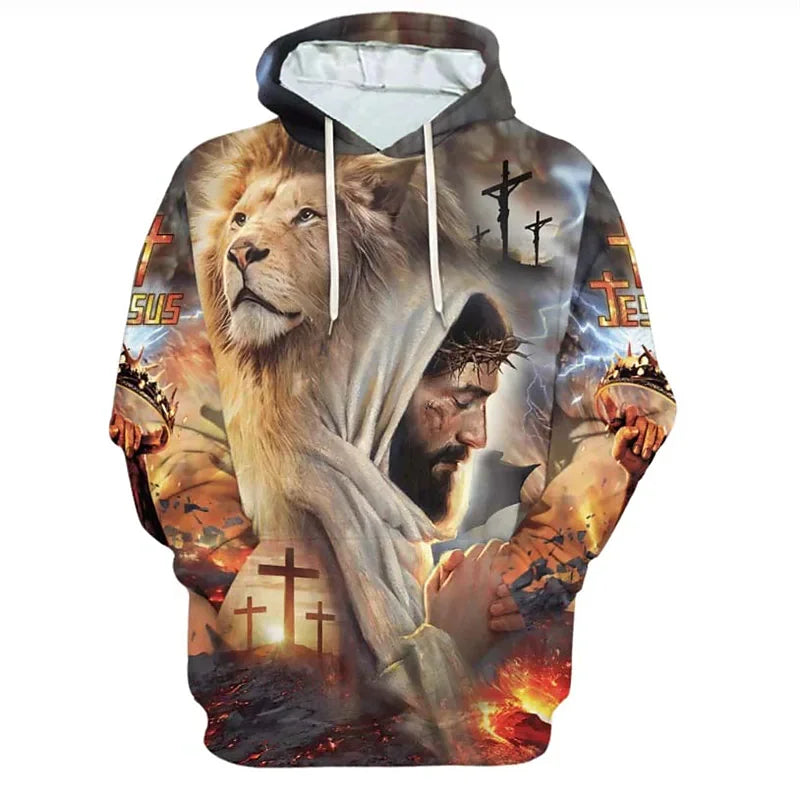 Jesus Amen Hoodie for Men Clothing Unisex 3D Christams God Bless You Printed New in Hoodies Women Harajuku Fashion y2k Pullovers