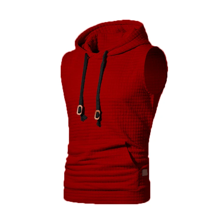 New Fashion Zipper Cardigan Sweater Mens Sleeveless Hooded Vest Jacket Plus Size S-4XL Streetwear Vest Hoodies