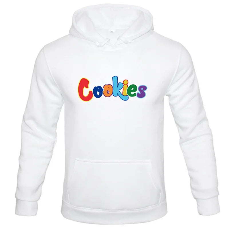 2024 New Fashion Hoody Trend Brand Funny Cookies Printed Men's Hoodies Sweatshirts Hip Hop Streetwear Plus Fleece Pullover