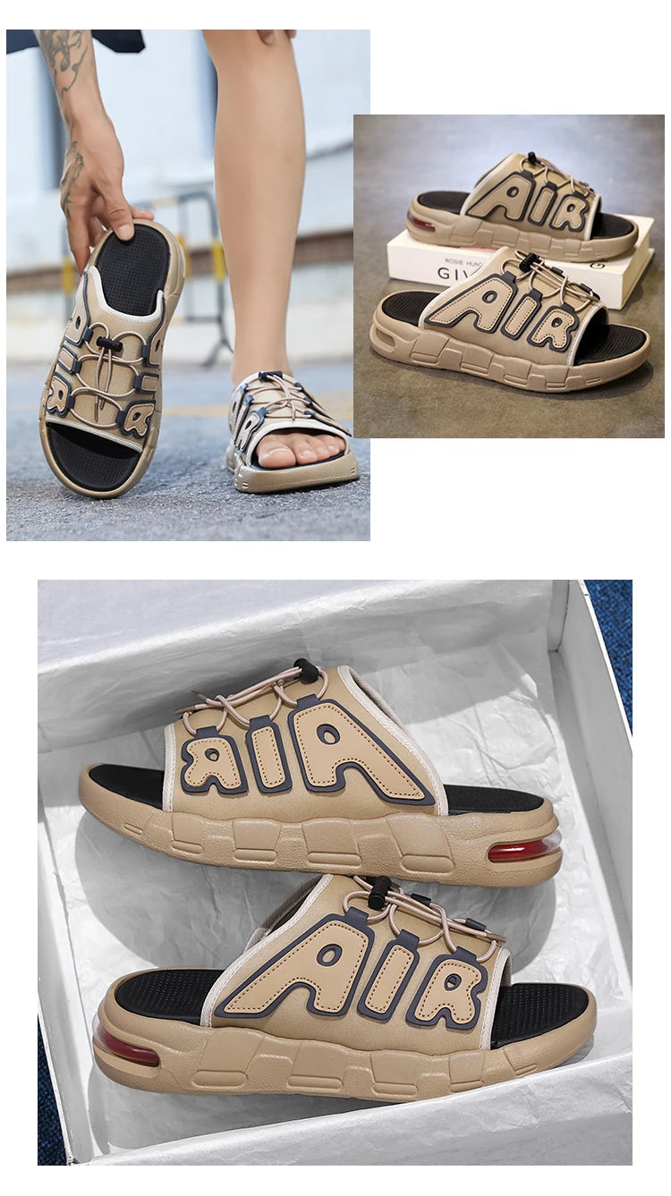 Slippers Men Air Cushion Design Slide Man Summer New PVC Soft Non-slip Men's Sports Slippers for Men Flip Flops Chanclas Hombre