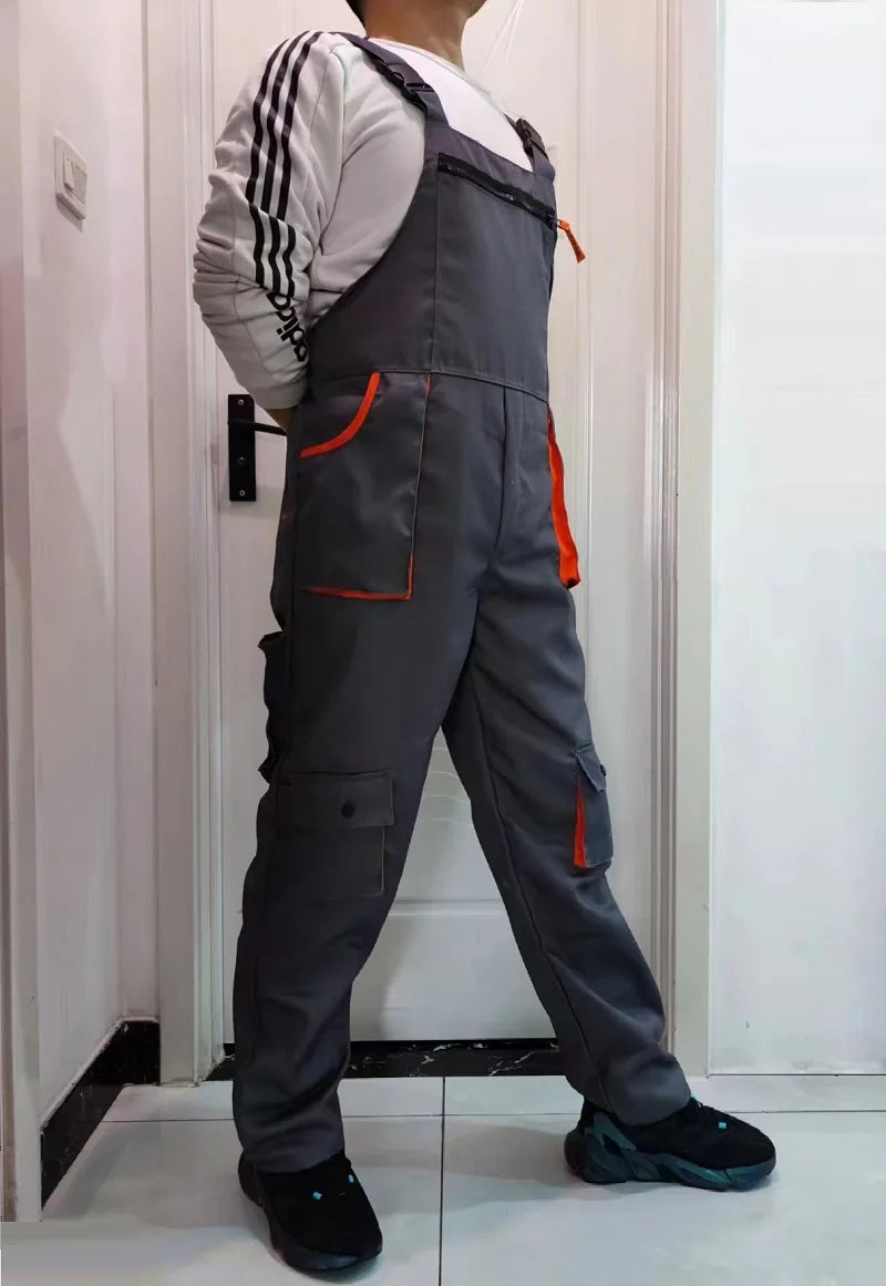 Work Overall Uniform Men Women Work Coverall Car Repairman Jumpsuit Workshop Mechanic Work Clothes Fly pockets Warehouse Rompers