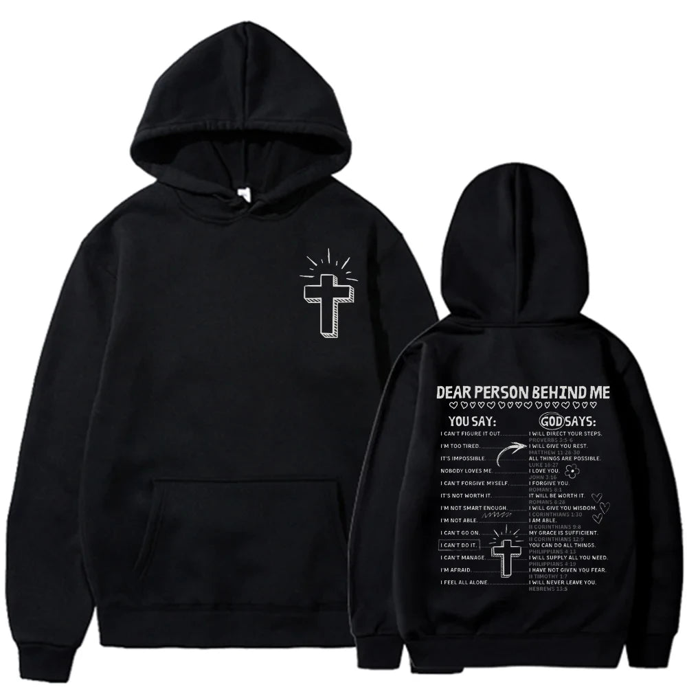 God Says Hoodie Design Graphic Sweatshirts Hoodies Women Retro Christian Jesus Classic Street Style Hoodie Autumn Winter Tops