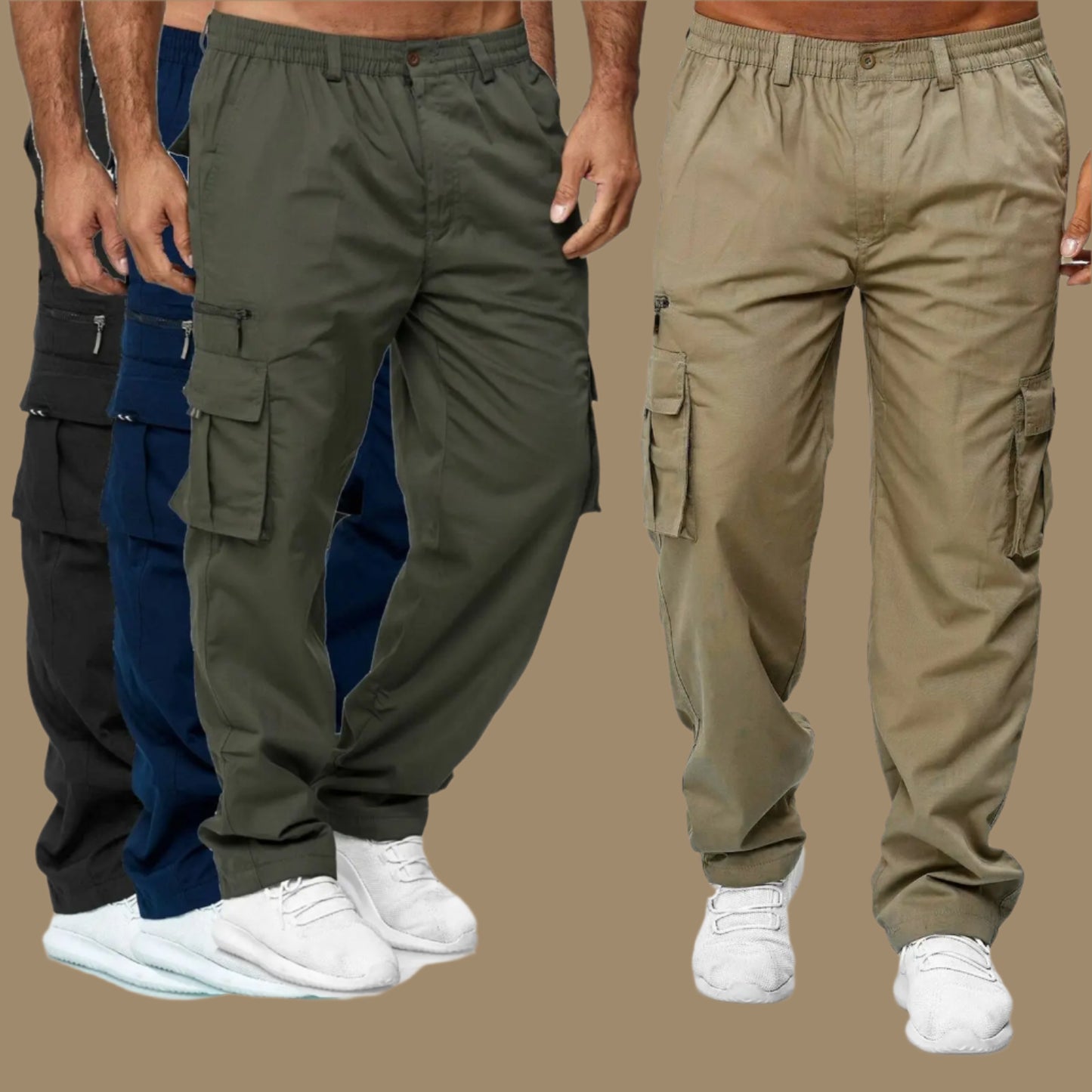 Men's Cargo Pants Casual Multi Pockets Military Tactical Pants Male Outwear Loose Straight slacks Long Trousers Plus size