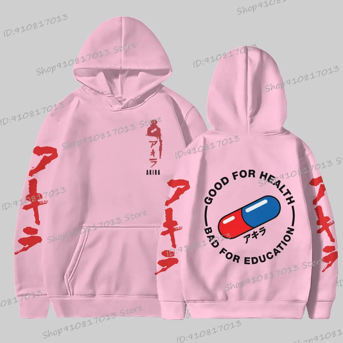 Hoodies Japanese Anime Akira Print Sweatshirts Men Women Unisex Fashion Sweatshirt Oversized Hoodie Long Sleeves Pullover Coat