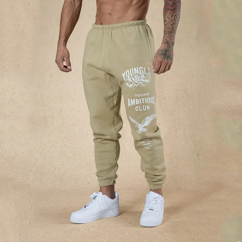 New Men's Sweatpants Gym Sports Fitness Running Basketball Training Pants Casual Pants American Style Fashion Brand Clothing