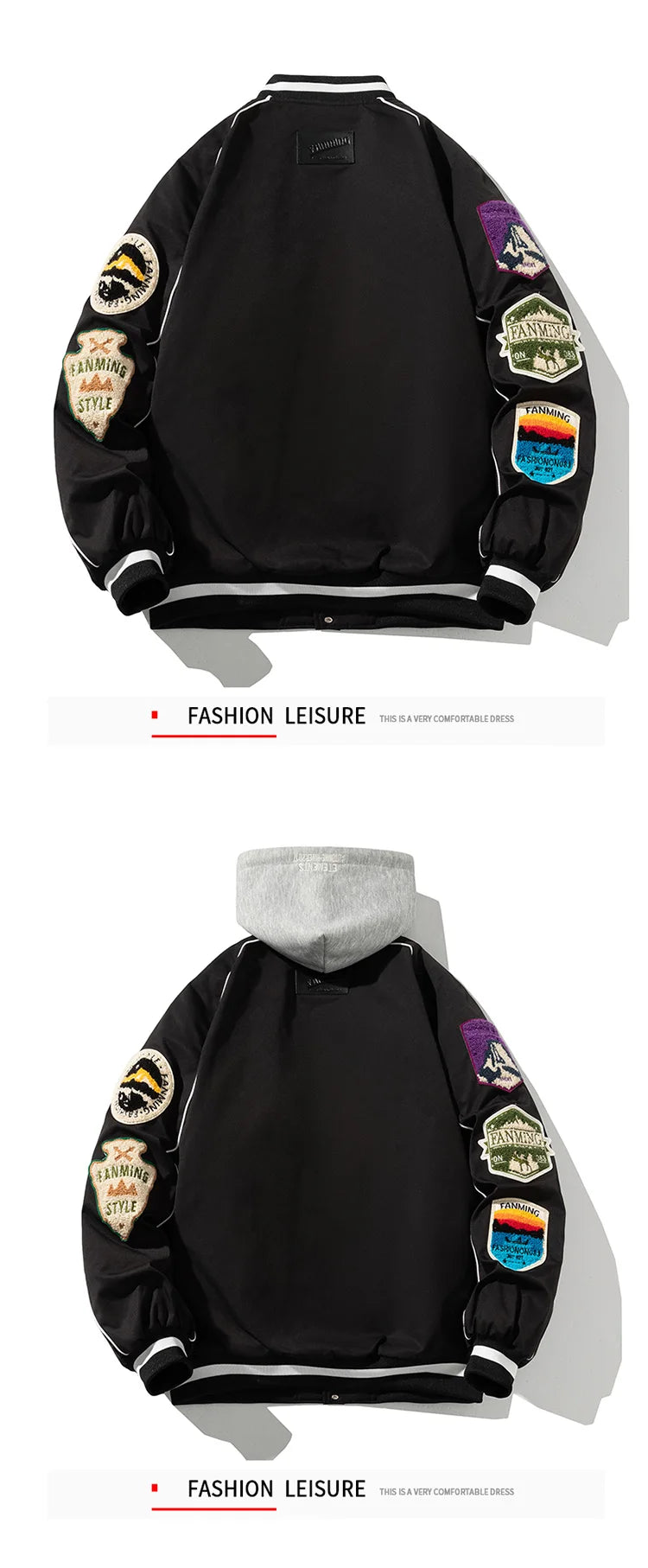 Winter Varsity Jacket Men Women Letter Badge American Baseball Jacket Street Fashion Hip Hop Coat Youth Couple Clothes Blue Red