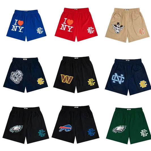 2025 New Summer EE ERIC EMANUEL Basic Mesh Short Classic Floral Printed Gym Shorts Men's Basketball Sports Casual