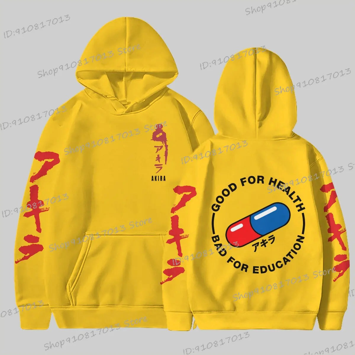 Hoodies Japanese Anime Akira Print Sweatshirts Men Women Unisex Fashion Sweatshirt Oversized Hoodie Long Sleeves Pullover Coat