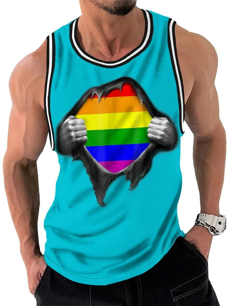 Newest Cool 3D Tank Tops Man Fashion Casual Sleeveless Tops Men Women Summer Streetwear Fitness Vest Bodybuilding Tank Tops Tee