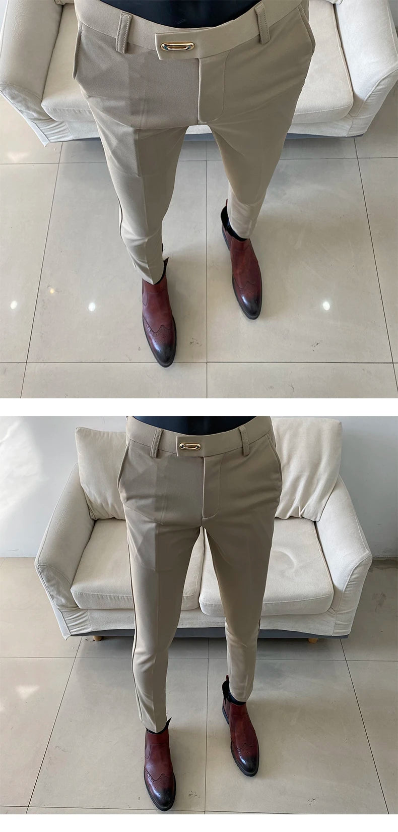 New men's dress pants, formal pants, slimming straight leg, high-end business casual pants, men's long pants