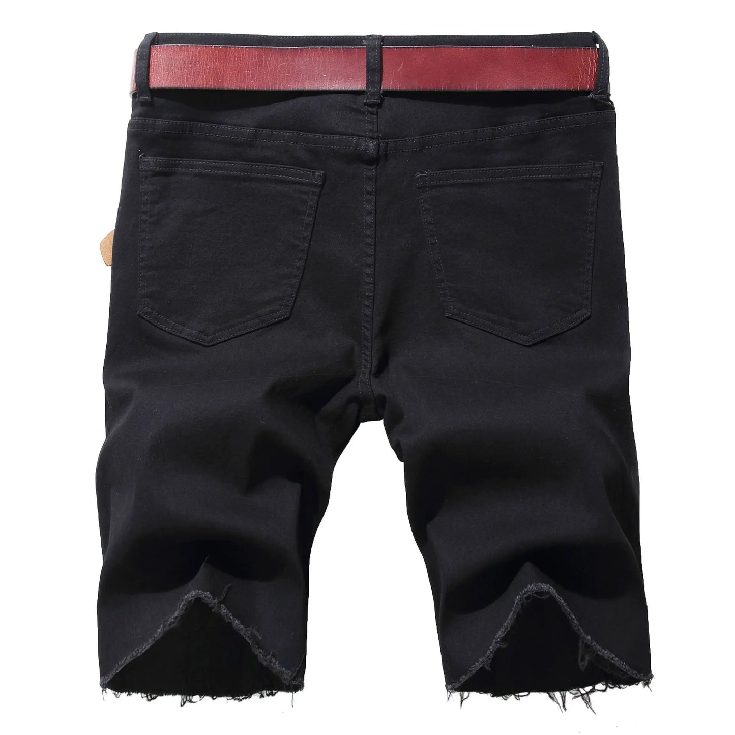 Two Colors Spliced Into Jeans Men's Fashion Casual Trousers and Shorts Red Green Yellow Denim Pants 28-38