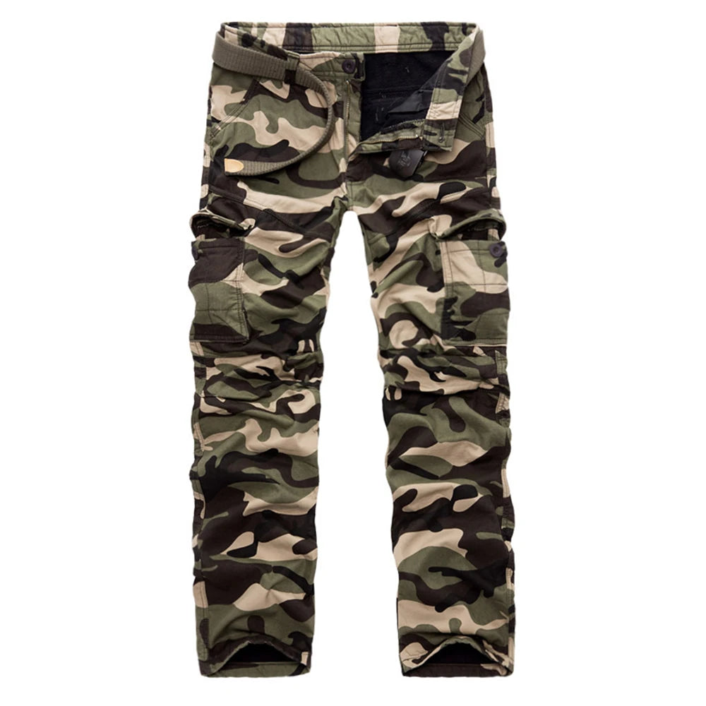 HoHigh quality men's jeans camouflage hunting pants multi-pocket men's army pants (without belt)