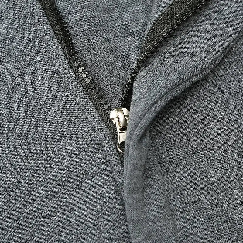 New Men Sweatshirts Jackets Korean Style Daily Casual Sportwear Simple Side Zipper Hooded Tracksuits Youth Hoodies Outerwear