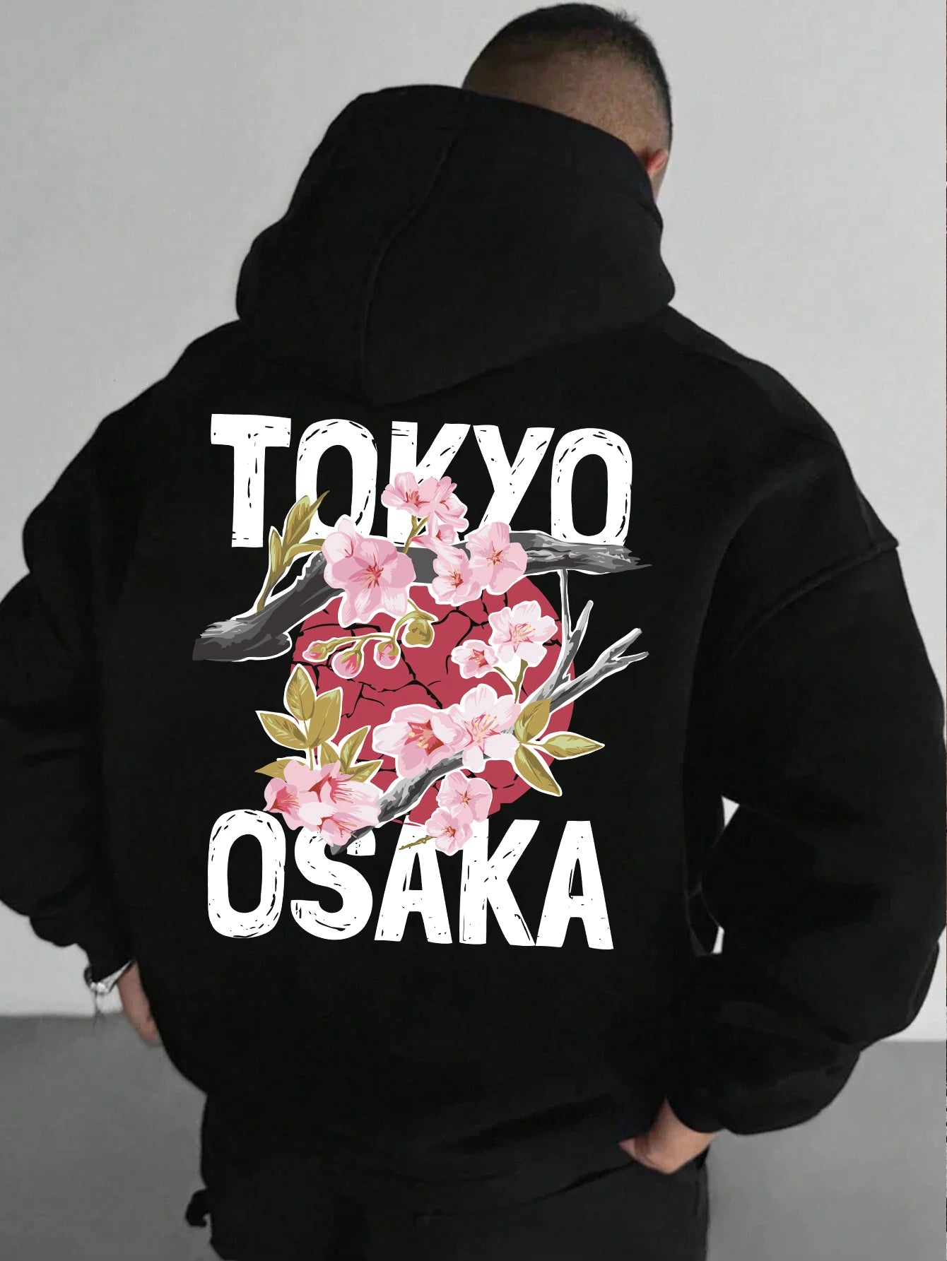 Plum blossoms that can withstand severe cold Print  Mans Retro Loose Hoodie  Fleece Warm Fashion Hoody Unisex Basics Clothing