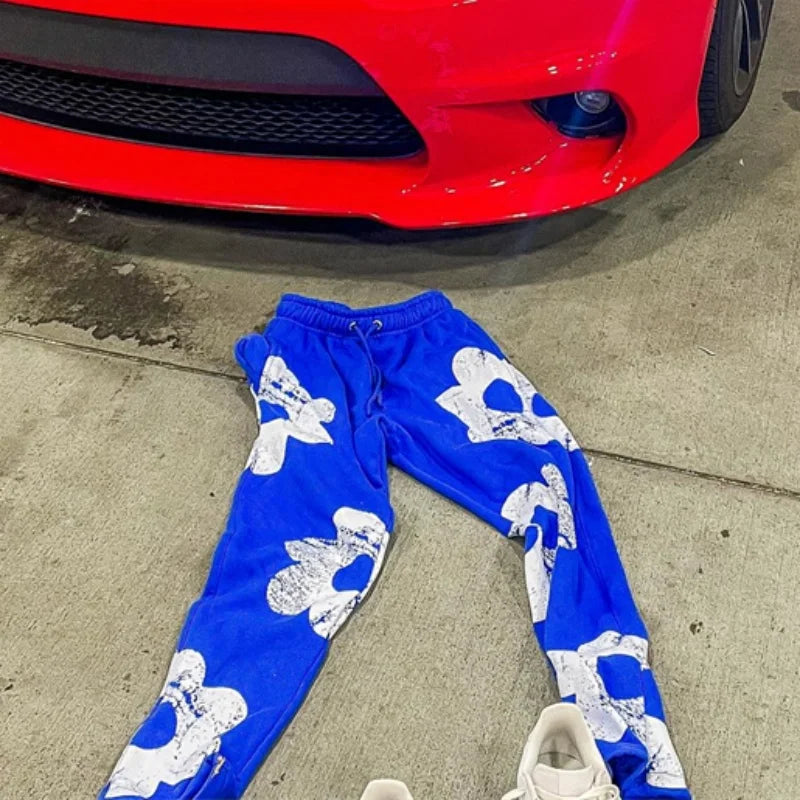 Men's Tracksuit 2 Pieces Sets Hooded Sweatshirt +Drawstring Pants Letter Print Hoodies Sportswear Hip Hop Women Autumn Tracksuit