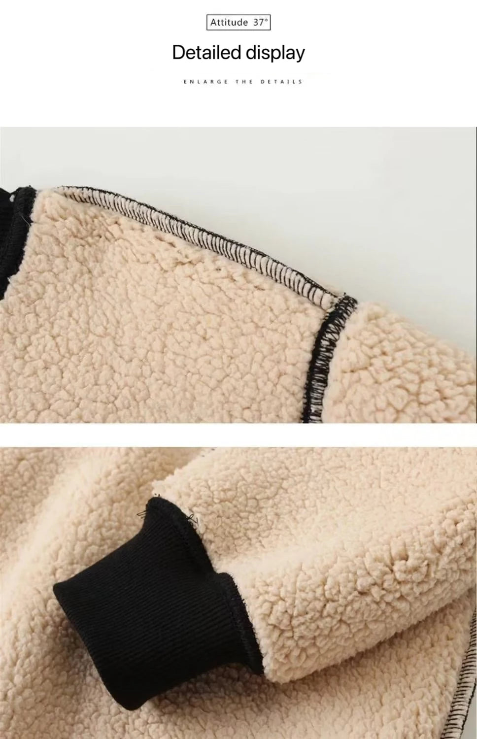 Men's Winter Fleece Sweatshirts Boy Man Keep Warm Underwear Casual Solid Color Pullover Lambswool O-neck Thickened Thermal Tops