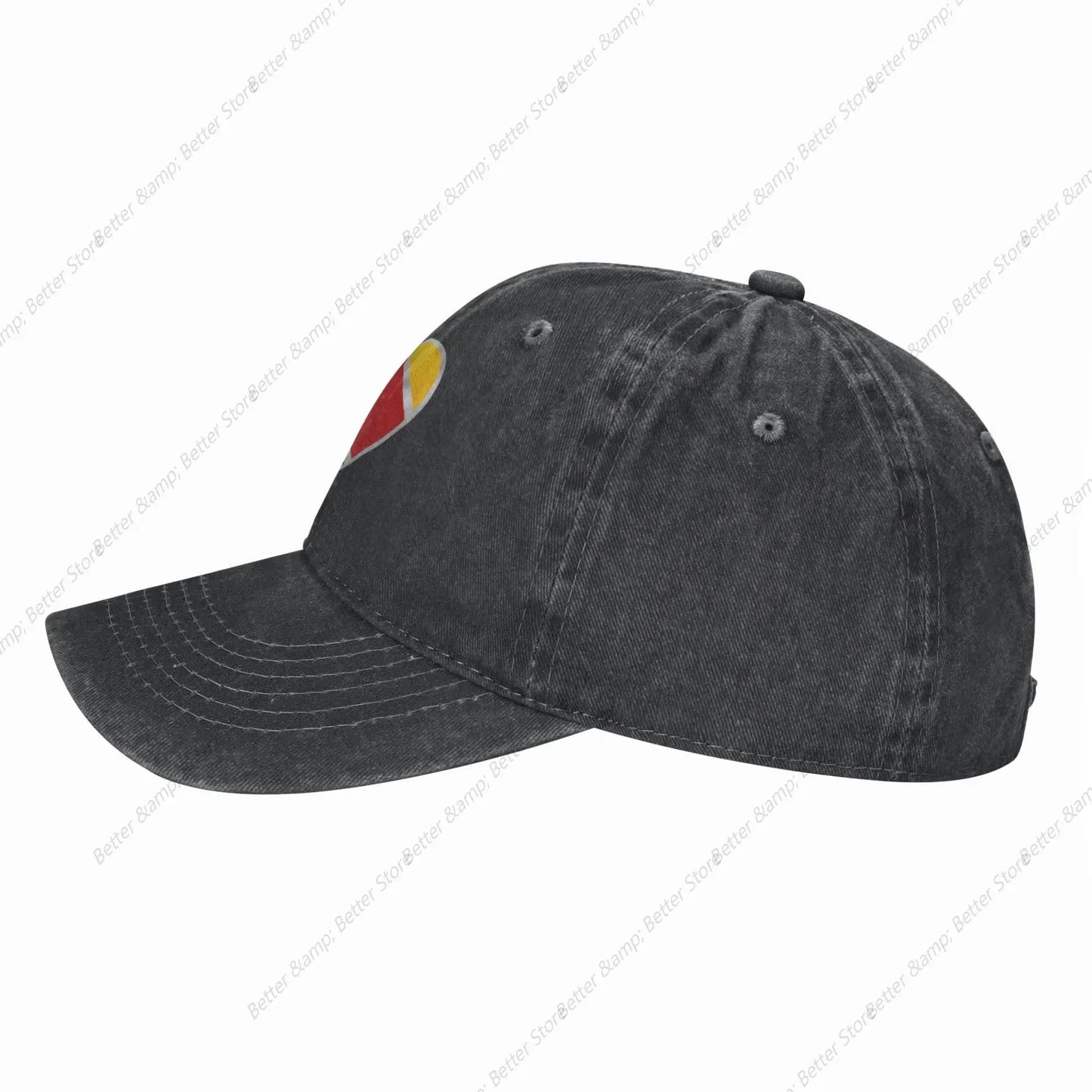 Men's & Women's Cool Unique Print with Southwest Airlines Logo Adjustable Denim Cap