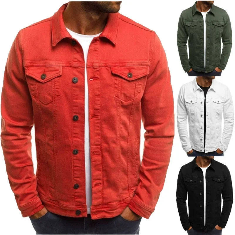 Hip-hop Men's Denim Jackets Streetwear Casual Cotton Classic Slim Jeans Coat Male Brand Clothes Cowboy Jacket Ropa Para Hombre