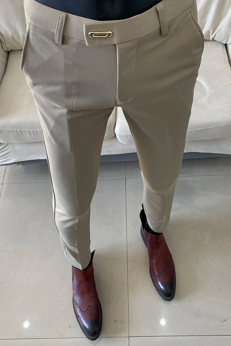 New men's dress pants, formal pants, slimming straight leg, high-end business casual pants, men's long pants