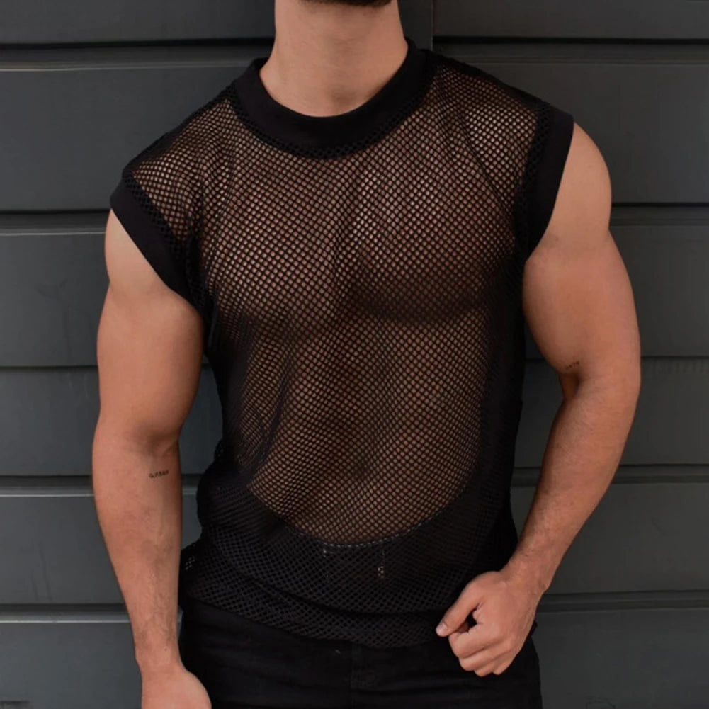 For Men Mens See-through T Shirt Mens T Shirt For Party Nightclubs Brand New Crew Neck Polyester Fabric Regular Length