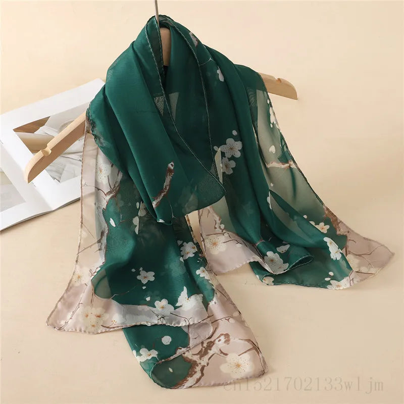 New Fashion Spring/Summer Women Print Headband Beach Chiffon Scarf Shawls Female Long Wraps Panama Beach Sunscreen Hijab