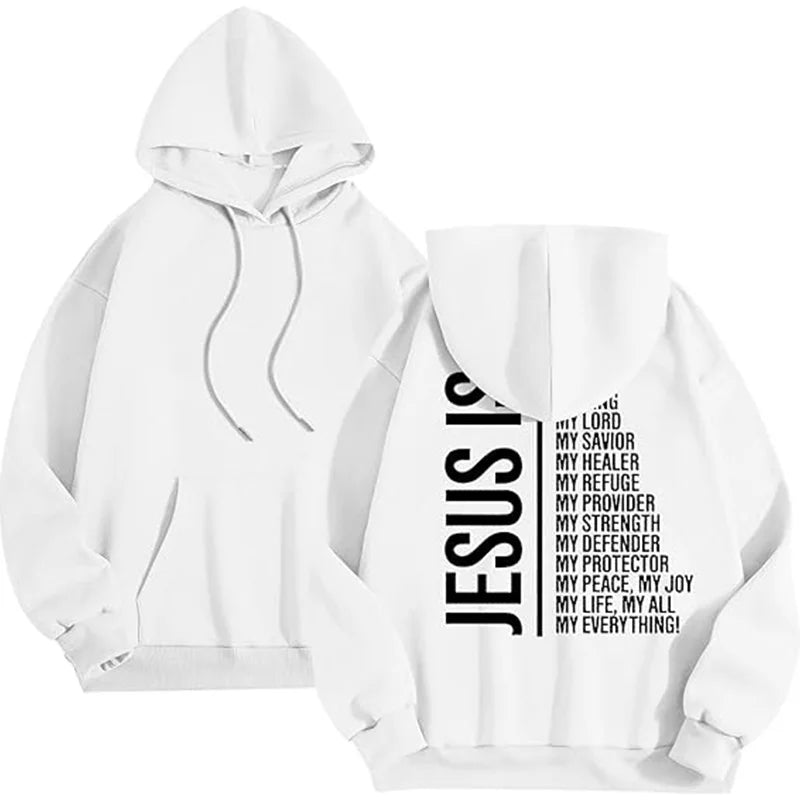 Jesus is My Everything My God My Lord My Savior Christian Men's Hoodie Sweatshirts