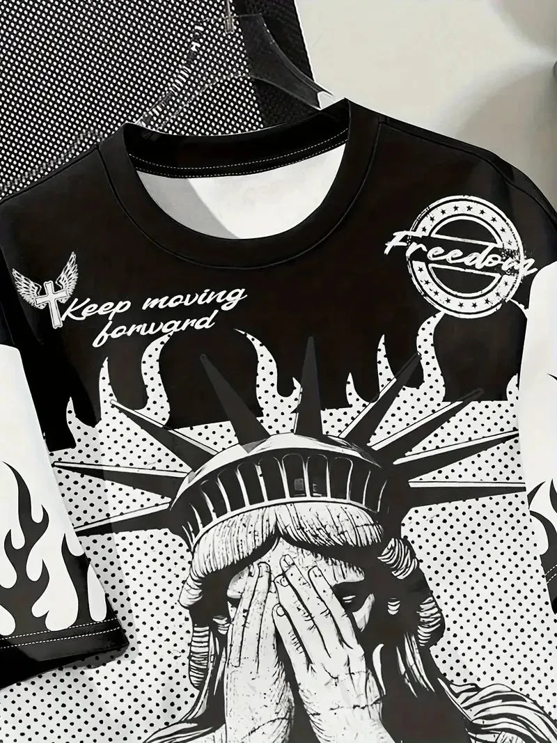 The 3D printed men's T-shirt for the summer of  is a bestseller for sports fitness exercise casual fashion and lightness