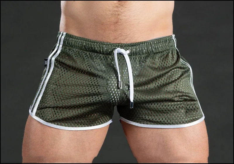 Men's sweatpants hole dry breathable sexy beach outdoor casual three-quarter pants（MNDK-05)