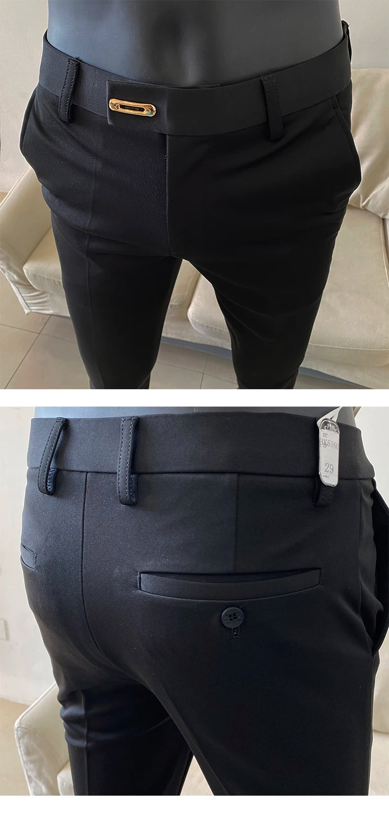 New men's dress pants, formal pants, slimming straight leg, high-end business casual pants, men's long pants