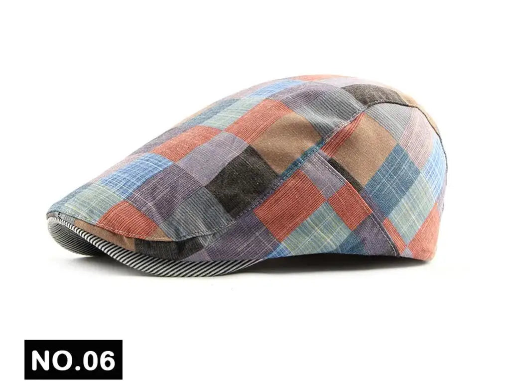Men Women Classic Englad Style Plaid Berets Caps Casual Unisex Sports Caps Cotton Hats Boina Casquette Flat Cap Painter Cap