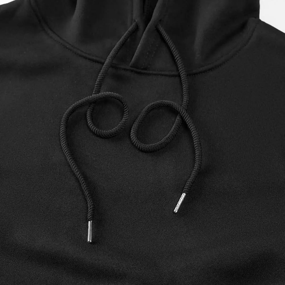 Men's Casual Winter Hooded Sweatshirt - Regular Fit, Machine Washable, Trendy Streetwear Pullover, Comfortable Knit Fabric