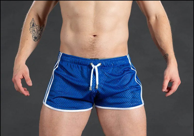 Men's sweatpants hole dry breathable sexy beach outdoor casual three-quarter pants（MNDK-05)